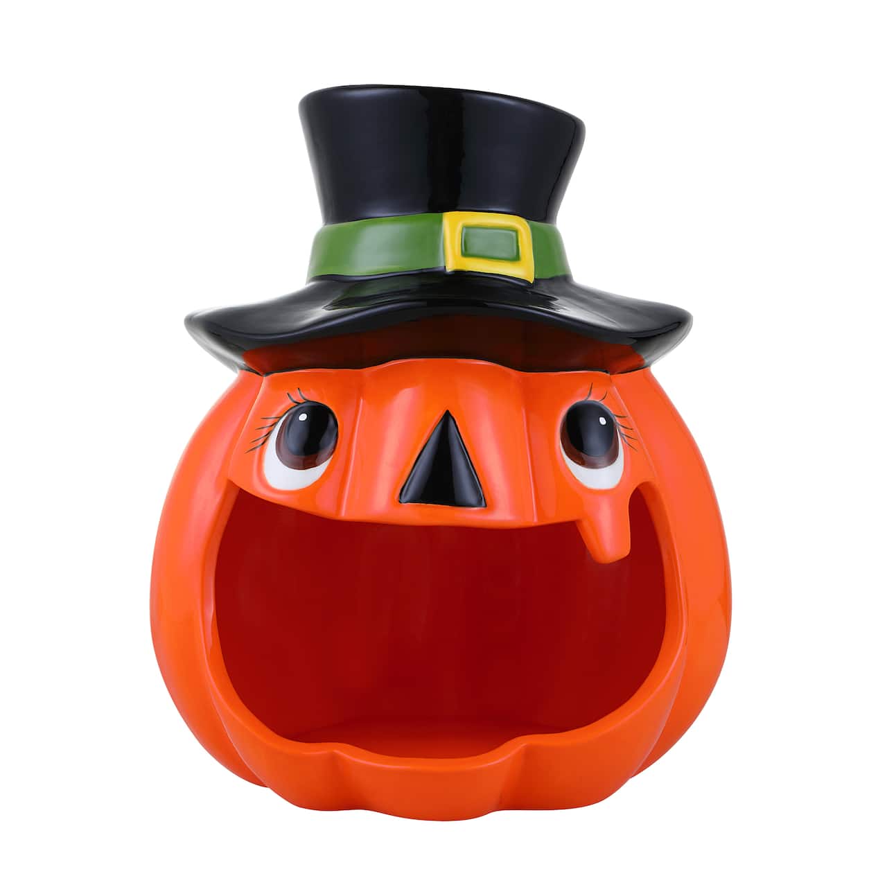 Mr. Halloween 11" Motion Activated Ceramic Jack-O-Lantern Candy Bowl